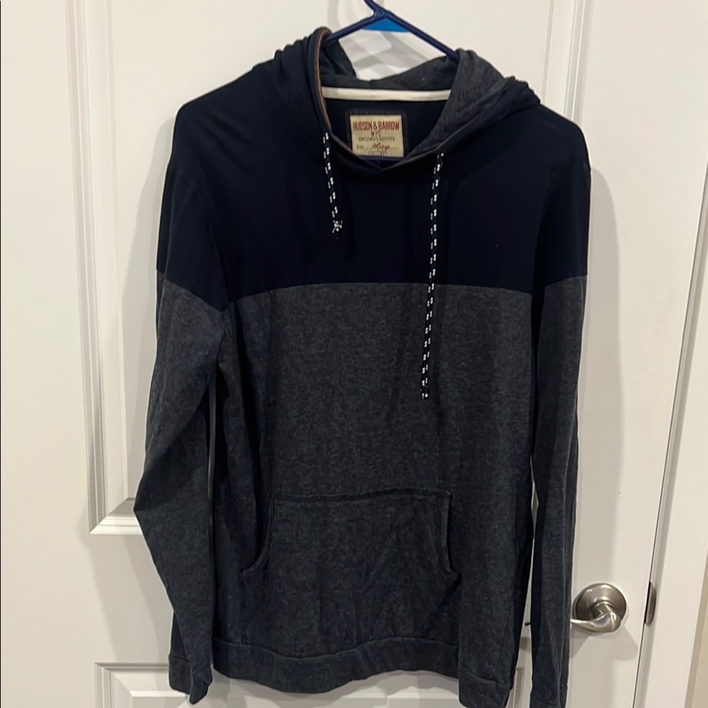 Hudson & Barrow,NYC Men's navy two tone Hoodie.